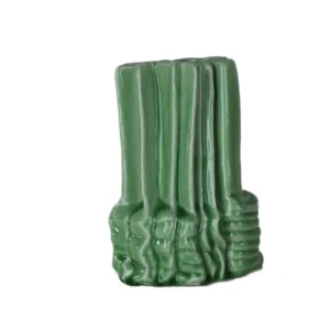 Melted Wave Vase – Forest Green