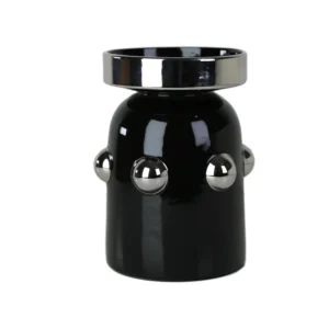 Orion Vase – Midnight Chrome