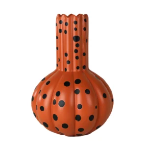 Polka Pumpkin Art Vase